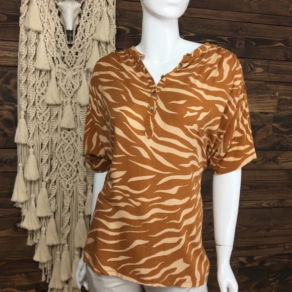 Anthropologie Tops - Maeve | Zebra Dolman Batwing Blouse